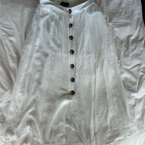 White midi skirt